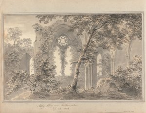 Utsikt i England, Skottland og Wales: Netley Abbey nær Southampton, 24. juli 1804 av Amos Green