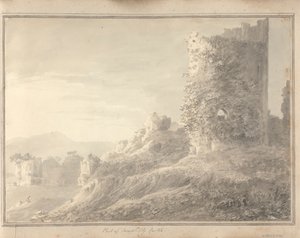 Utsikt i England, Skottland og Wales: En del av Caerphilly Castle av Amos Green