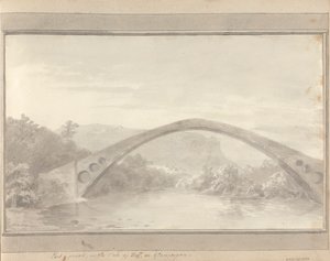 Utsikt i England, Skottland og Wales: Pont Y Pridd, i Vale of Taff eller Glamorgan av Amos Green