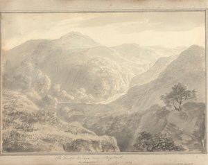 Utsikt i England, Skottland og Wales: The Devil's Bridge nær Aberystwith, Cardiganshire, september 1804