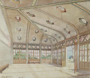 Lycee Victor Hugo, Paris, 1894 (wc på papir) av Anatole de Baudot