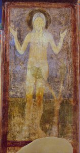 Den hellige Onuphrius av Ancient Russian frescos