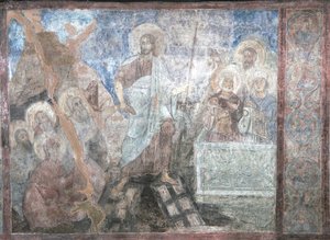 Nedstigningen til helvete av Ancient Russian frescos