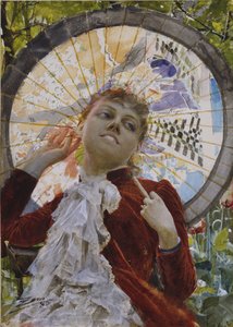 Luftslott, 1885 (wc) av Anders Leonard Zorn