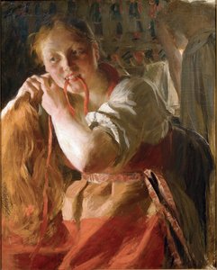 Margit par Zorn, Anders Leonard (1860-1920). Olje på lerret, størrelse: 78x63,7 av Anders Leonard Zorn