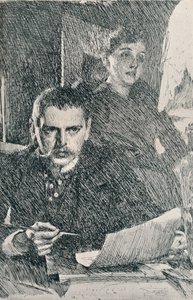 Herr og fru Zorn, 1890. 1898 av Anders Leonard Zorn