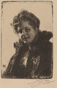 Mrs. Granberg, 1903.    1189320   no       norwegian Successfully Translated  Original: Coronation of the virgin and Saints, Polyptych on golden background, detail of 2384569 (tempera on panel) Translat: Coronation of the virgin and Saints, Polyptych on go av Anders Leonard Zorn