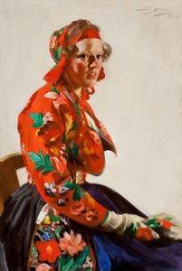 Bondejenta (Floda Kullan) av Anders Leonard Zorn