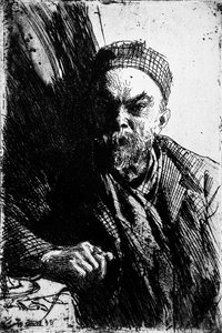 Portrett av poeten Paul Verlaine 1844-1896, 1895 av Anders Leonard Zorn