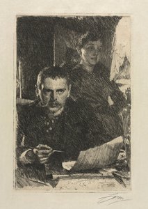 Kunstneren og hans kone, 1890. av Anders Leonard Zorn