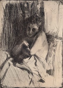 Modellen, 1880-1906, 1906 av Anders Leonard Zorn