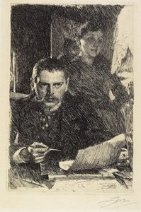 Zorn og hans kone, 1890 av Anders Leonard Zorn