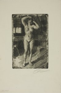 Anna gjør håret sitt av Anders Leonard Zorn
