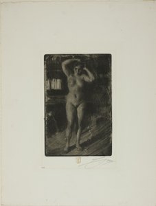 Anna gjør håret sitt av Anders Leonard Zorn