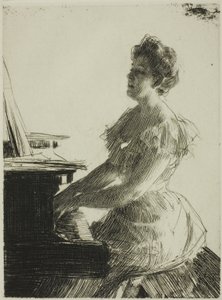 Ved pianoet av Anders Leonard Zorn