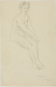 Sittende naken kvinne av Anders Leonard Zorn