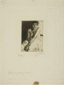 Sittende modell av Anders Leonard Zorn