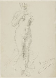 Stående naken kvinne av Anders Leonard Zorn