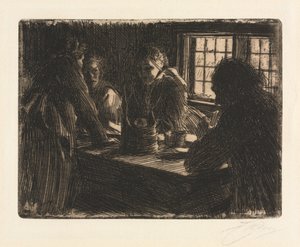 Brudens hushjelp av Anders Leonard Zorn