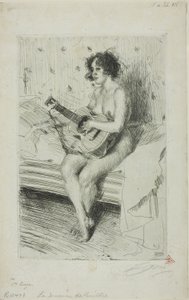 Gitarspilleren av Anders Leonard Zorn