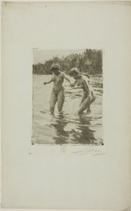 To badende av Anders Leonard Zorn