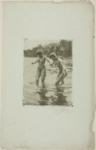 To badende av Anders Leonard Zorn