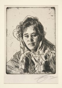Ung jente fra Mora (Krakberg av Anders Leonard Zorn