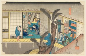 Akasaka, intellektuelt medlem, medlem av femti-tre s tane s of Te urban lower d av Ando Hiroshige