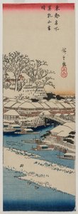 Klart vær etter snø ved Matsuchiyama... sent på 1830-tallet eller tidlig på 1840-tallet. av Ando Hiroshige