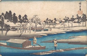 Klarvær etter snø ved Massaki. av Ando Hiroshige