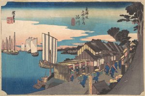 Daggry ved Shinagawa, ca. 1834., ca. 1834. av Ando Hiroshige