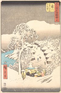 Fujikawa, en landsby i fjellene som tidligere ble kalt Miyajiyama, 1855., 1855.