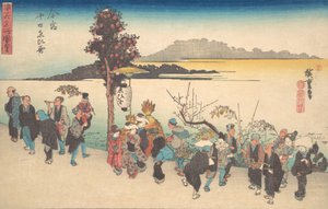 Imamiya Fra Ebisu, ca. 1828., ca. 1828. av Ando Hiroshige
