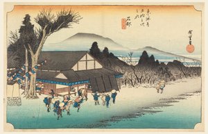 Ishibe (Sato Mekawa), medlem av femtitre S tachi lyd av urbanitet lavere d (urban grad goshuzan tsugi) av Ando Hiroshige