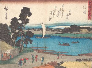 Kawasaki, ikke sant? 1838. , mygg. 1838. av Ando Hiroshige