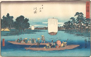 Kawasaki, ikke sant? 1840. , mygg. 1840. av Ando Hiroshige