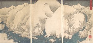 Kiso Gorge in the Snow. av Ando Hiroshige