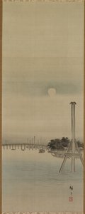 Nattscene ved Sumida-elven, 1800-tallet. av Ando Hiroshige