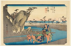 Pastor Okitsu, medlem av femtitre S tachi lyd av urbanitet lavere d (Urban grad goshuzan tsugi) av Ando Hiroshige