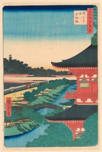 Pagoda of Zojoji Temple, Akabane (Zojoji-to, Akabane) Fra serien Hundre utsikt over Edo av Ando Hiroshige