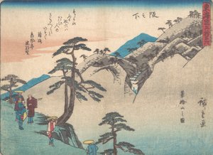 Var det i skråningen? 1838. , mygg. 1838. av Ando Hiroshige