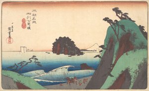 Uraffinert skyld, Shichiri er stranden, er det ikke? 1830. , mygg. 1830. av Ando Hiroshige