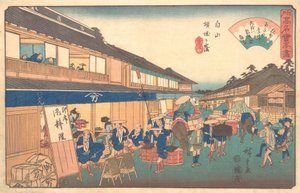 Tehus i Hakusen-distriktet, ca. 1835-42., ca. 1835-42. av Ando Hiroshige