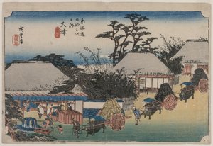 De femtitre stasjonene til Tokaido: Otsu, 1833-1834.