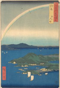 Tsushima Kaigan Yubare, 3. måned drageår 1856., 3. måned drageår 1856. av Ando Hiroshige