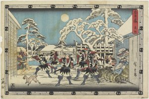 Akt 5 av Ando or Utagawa Hiroshige