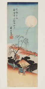 Outs m er også på hos Kinmonzaka-medlem Tene w Yoshiwara (ny Yoshiwara Kinmonzaka sh? Moon) av Ando or Utagawa Hiroshige