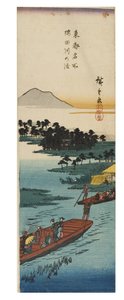 Crossing at the Sumidagawa River fra serien Famous Views of the Eastern Capital, ca. 1837-1838 (treblokktrykk på papir) av Ando or Utagawa Hiroshige