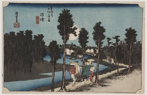 Skumring av Ando or Utagawa Hiroshige