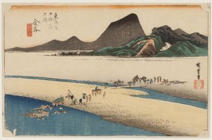 Enshu Bank of the Oi River av Ando or Utagawa Hiroshige